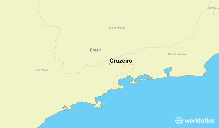 map showing the location of Cruzeiro