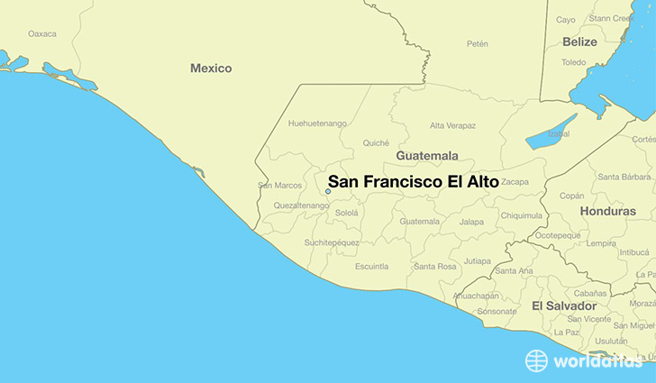 map showing the location of San Francisco El Alto