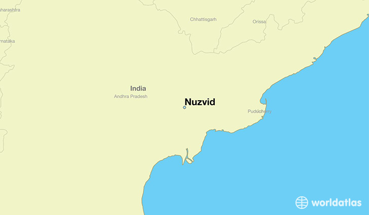 map showing the location of Nuzvid