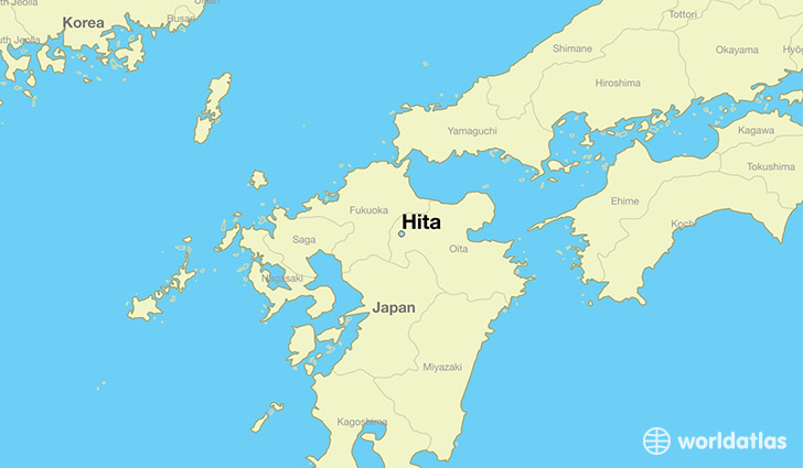map showing the location of Hita