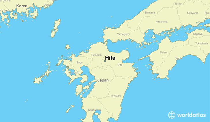 map showing the location of Hita