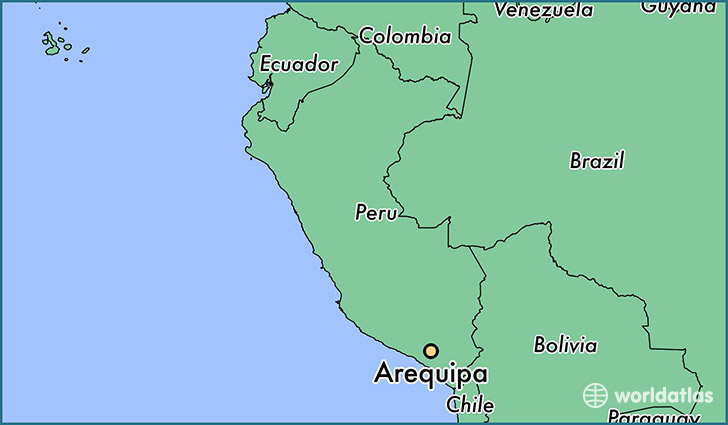 map showing the location of Arequipa