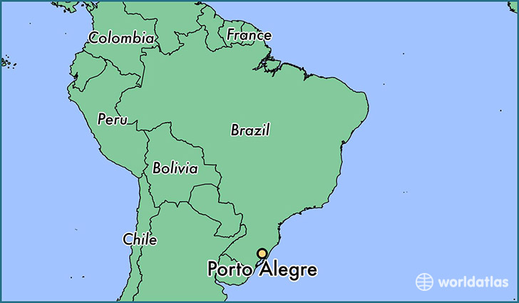 map showing the location of Porto Alegre