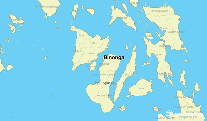 map showing the location of Binonga