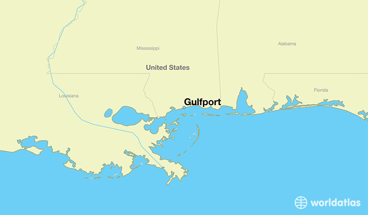 map showing the location of Gulfport