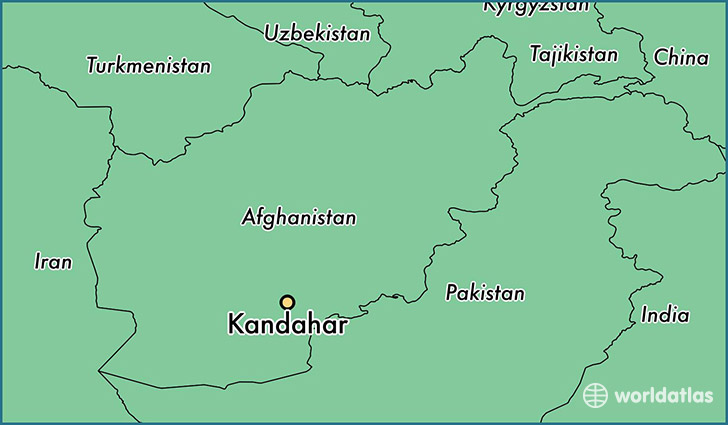 map showing the location of Kandahar