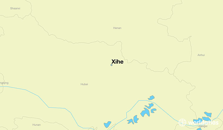 map showing the location of Xihe