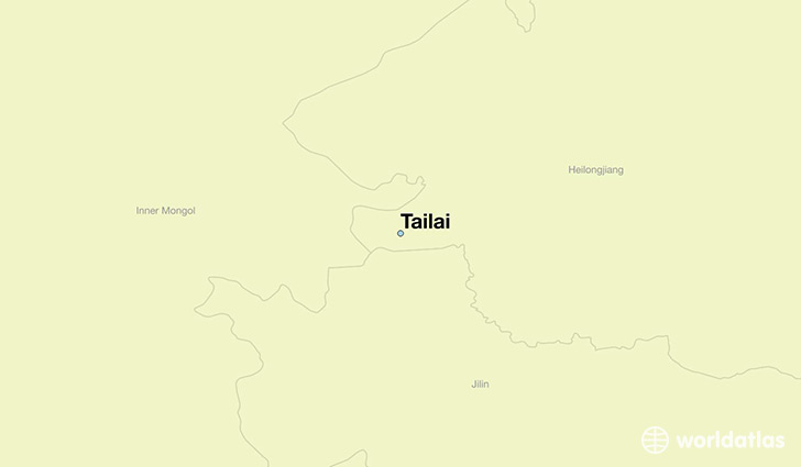 map showing the location of Tailai