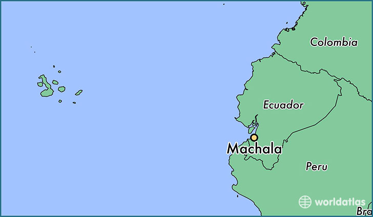 map showing the location of Machala