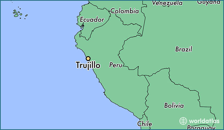 map showing the location of Trujillo