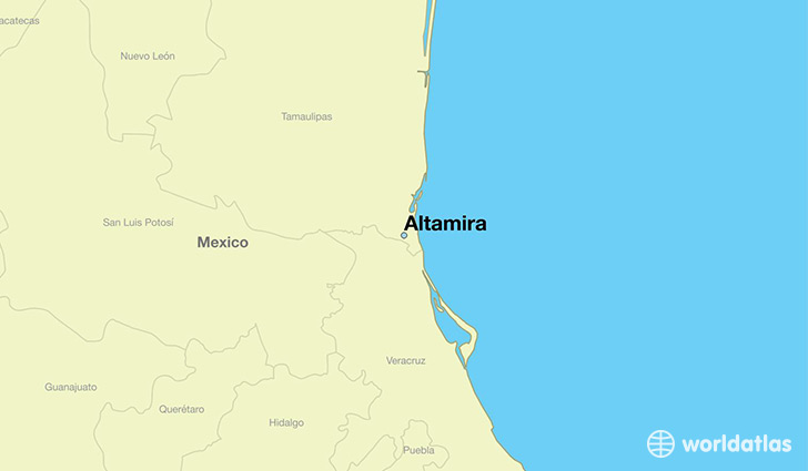 map showing the location of Altamira