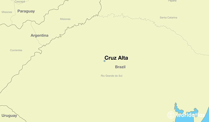 map showing the location of Cruz Alta