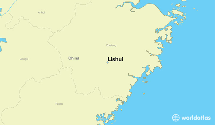 map showing the location of Lishui