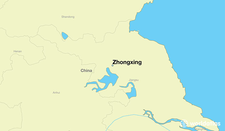 map showing the location of Zhongxing