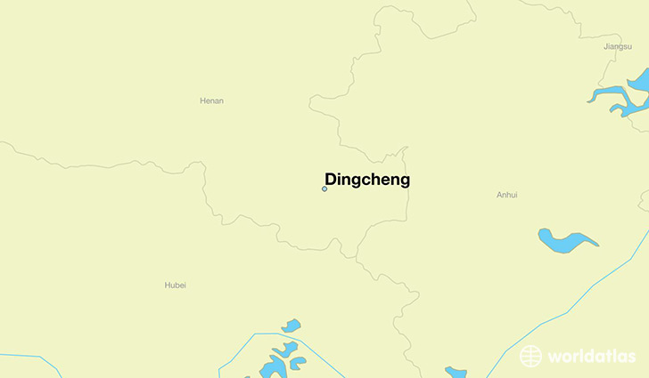 map showing the location of Dingcheng