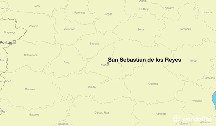 map showing the location of San Sebastian de los Reyes