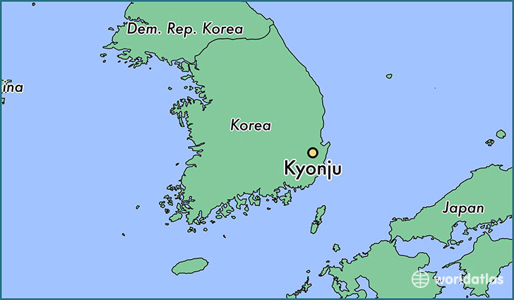 map showing the location of Kyonju