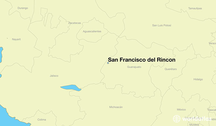 map showing the location of San Francisco del Rincon