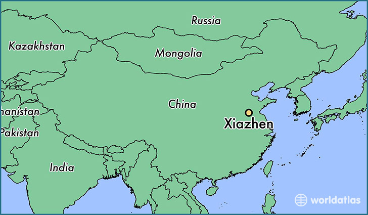 map showing the location of Xiazhen