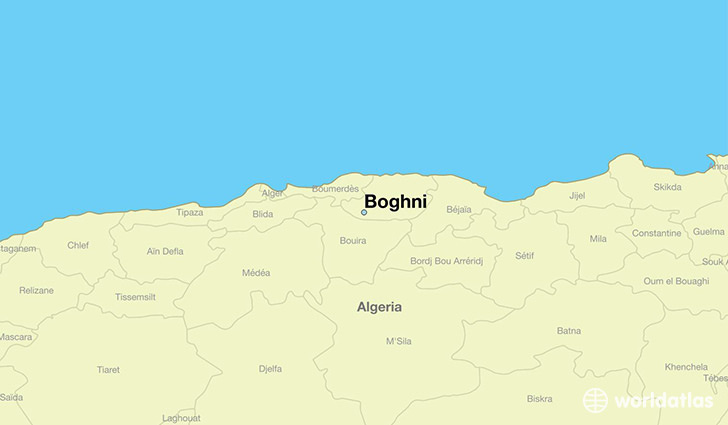 map showing the location of Boghni