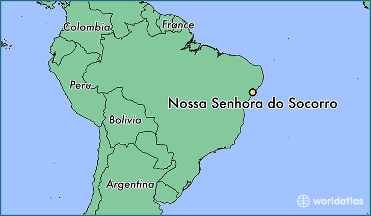 map showing the location of Nossa Senhora do Socorro
