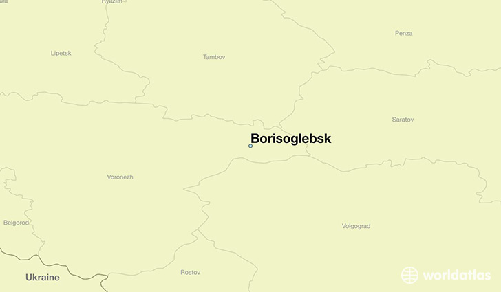 map showing the location of Borisoglebsk
