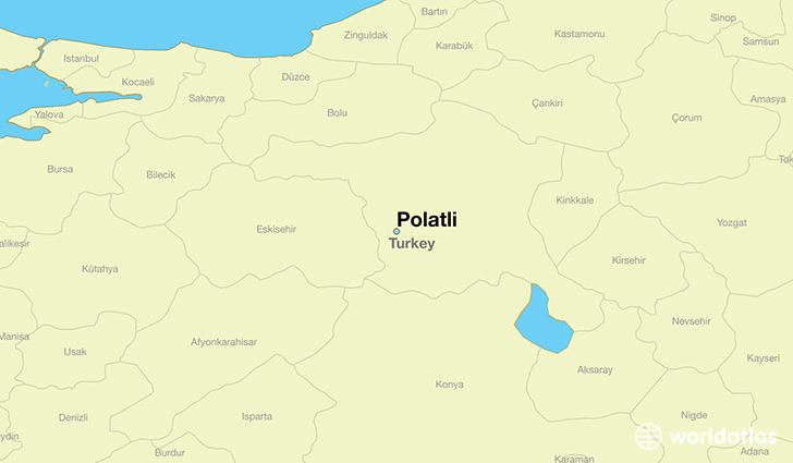 map showing the location of Polatli