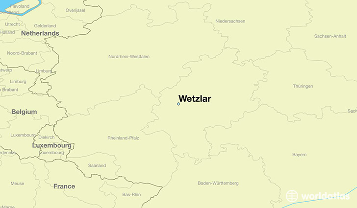 map showing the location of Wetzlar