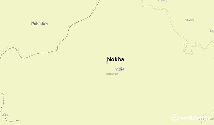 map showing the location of Nokha