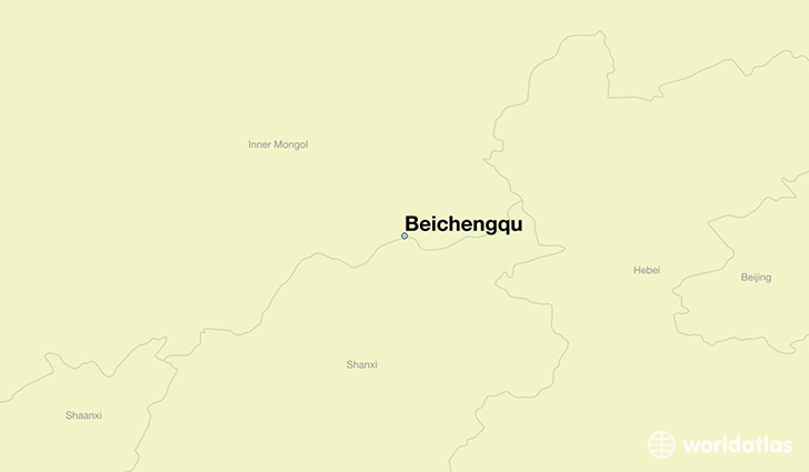 map showing the location of Beichengqu