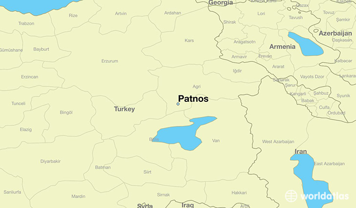 map showing the location of Patnos
