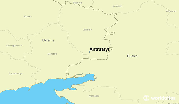 map showing the location of Antratsyt