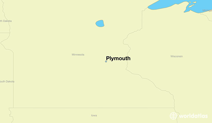 map showing the location of Plymouth