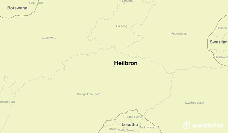 map showing the location of Heilbron