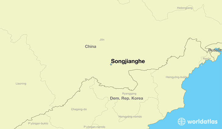 map showing the location of Songjianghe