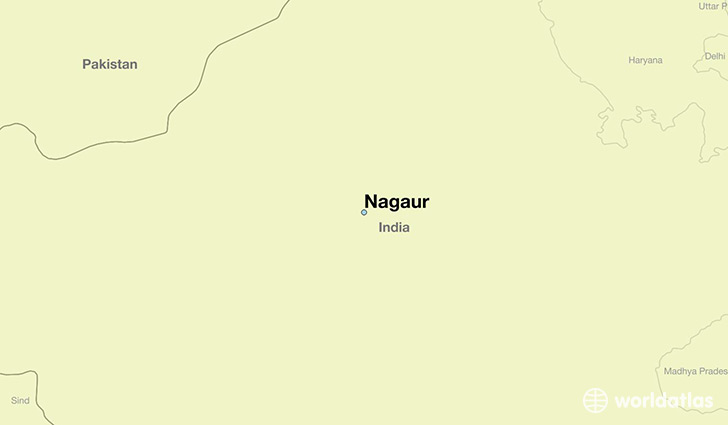 map showing the location of Nagaur
