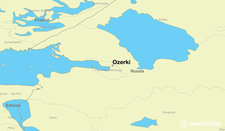 map showing the location of Ozerki