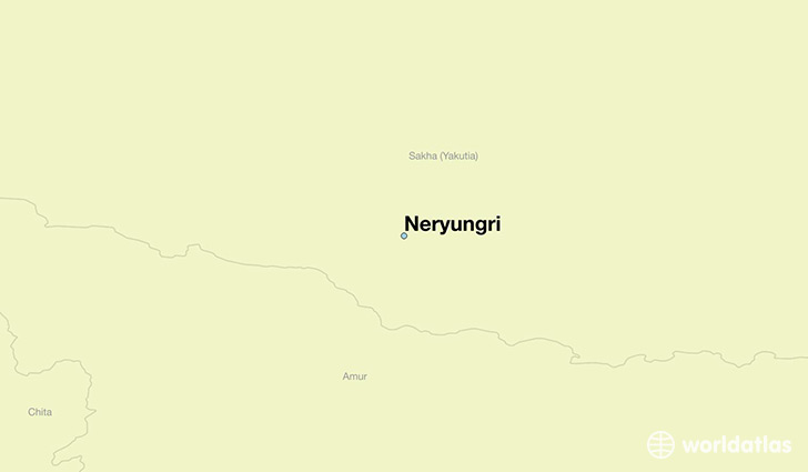 map showing the location of Neryungri