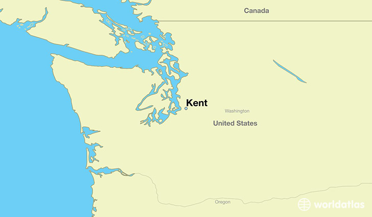 map showing the location of Kent