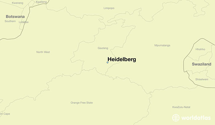 map showing the location of Heidelberg