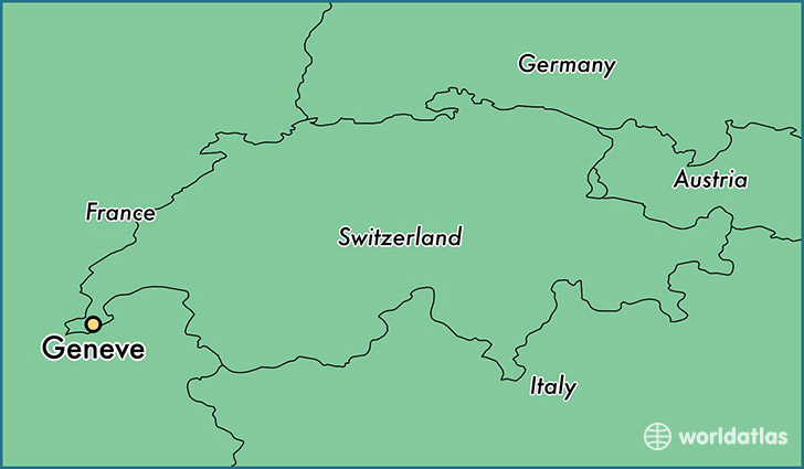 map showing the location of Geneve