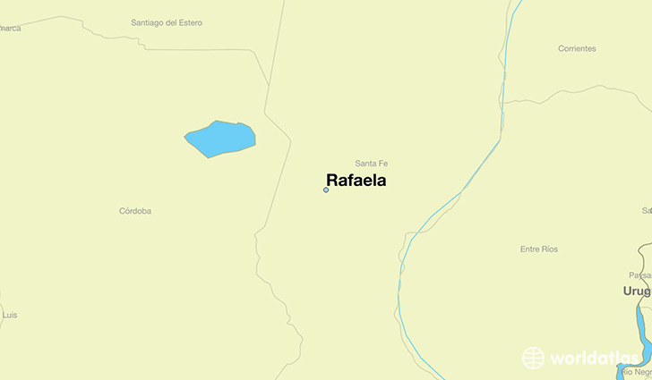 map showing the location of Rafaela