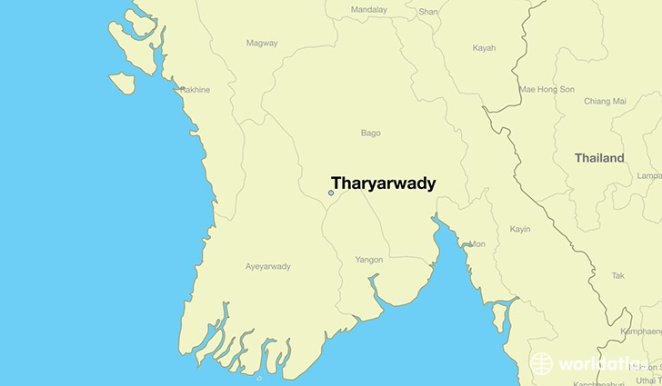 map showing the location of Tharyarwady