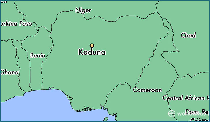 map showing the location of Kaduna