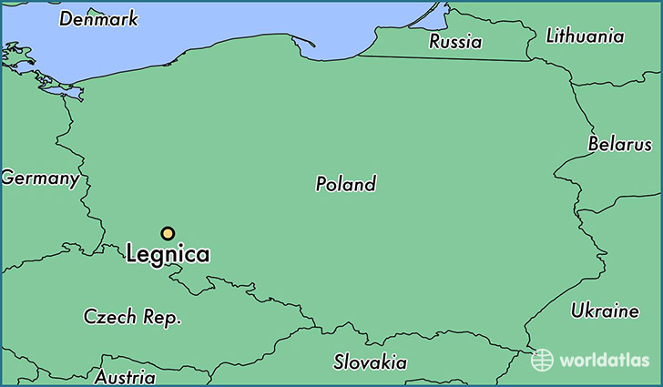 map showing the location of Legnica