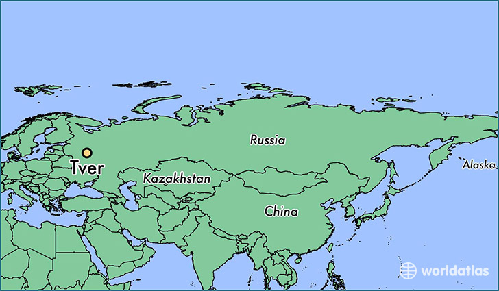 map showing the location of Tver