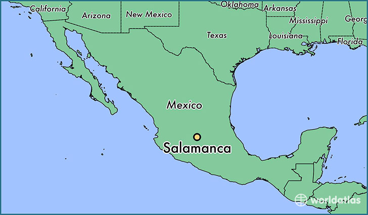 map showing the location of Salamanca