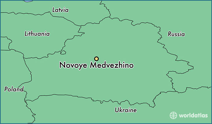 map showing the location of Novoye Medvezhino