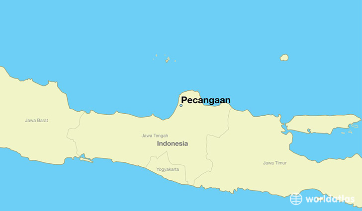 map showing the location of Pecangaan