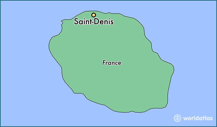 map showing the location of Saint-Denis